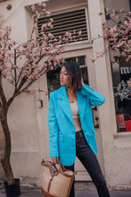 Load image into Gallery viewer, Mathilde oversized jacket - Turquoise St Tropez
