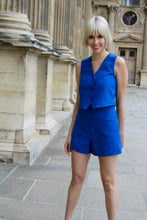 Charger l'image dans la galerie, Gilet Capucine en lin - Bleu Limoges