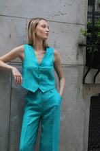 Charger l'image dans la galerie, Gilet Capucine - Vert Tropical Cassis