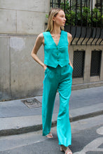 Charger l'image dans la galerie, Gilet Capucine - Vert Tropical Cassis