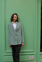 Load image into Gallery viewer, Louise jacket in Almond Green Giverny checks