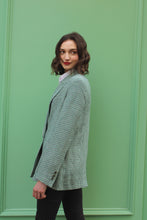 Load image into Gallery viewer, Louise jacket in Almond Green Giverny checks