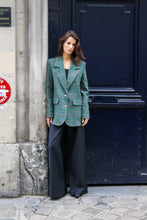 Charger l'image dans la galerie, Veste oversize Mathide - Vert à carreaux l'île Saint-Louis
