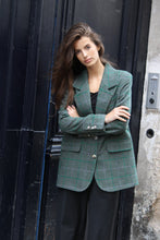 Charger l'image dans la galerie, Veste oversize Mathide - Vert à carreaux l'île Saint-Louis