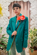 Load image into Gallery viewer, Mathilde oversized jacket - Emerald Biarritz