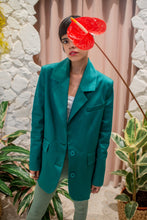 Load image into Gallery viewer, Mathilde oversized jacket - Emerald Biarritz