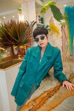 Load image into Gallery viewer, Mathilde oversized jacket - Emerald Biarritz