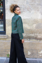 Charger l'image dans la galerie, Veste courte Victoire - Vert à carreaux l’île Saint-Louis