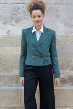 Charger l'image dans la galerie, Veste courte Victoire - Vert à carreaux l’île Saint-Louis