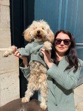 Load image into Gallery viewer, Ciboulette Dog Jacket - Giverny Green Checkered
