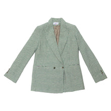 Load image into Gallery viewer, Louise jacket in Almond Green Giverny checks