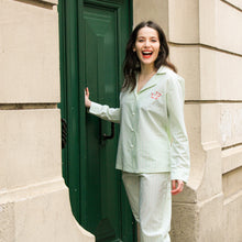 Load image into Gallery viewer, Pyjama Charlotte pistache en coton