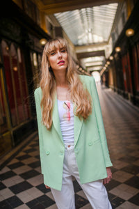 Louise Jacket - Pastel green Marseille