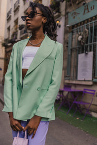 Louise Jacket - Pastel green Marseille