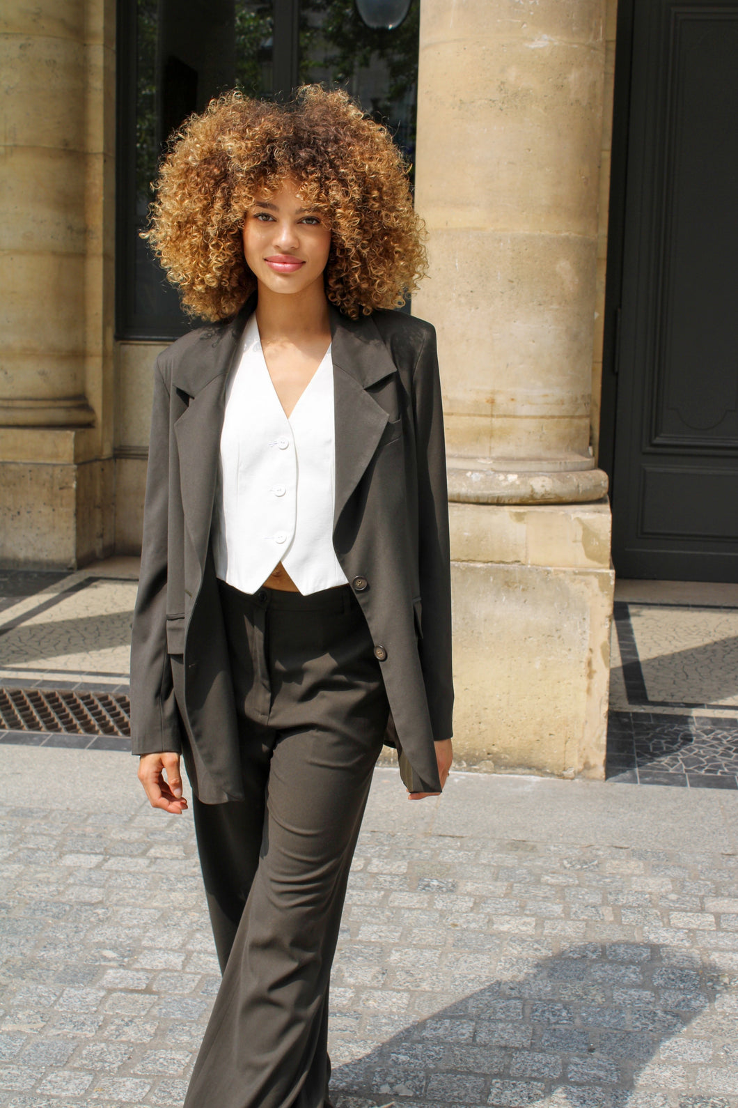 Mathilde oversized jacket - Brown Trocadéro