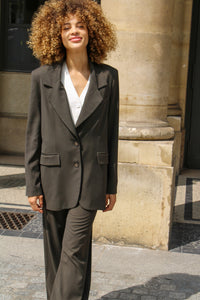 Mathilde oversized jacket - Brown Trocadéro