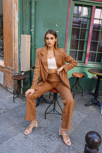 Mathilde oversized jacket - Caramel Bretagne