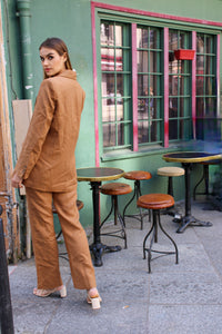 Mathilde oversized jacket - Caramel Bretagne