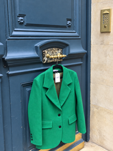 Charger l'image dans la galerie, Blazer Oversize Mathilde en laine - Vert de Lyon
