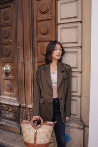 Mathilde Oversized Jacket - Dark Khaki Strasbourg