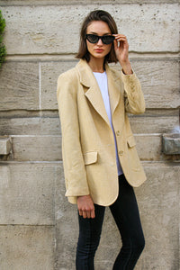 Veste oversize Mathilde - Jaune Miel Montmartre