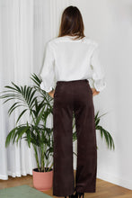 Charger l&#39;image dans la galerie, Pantalon Agathe - Marron Foncé Rive Gauche
