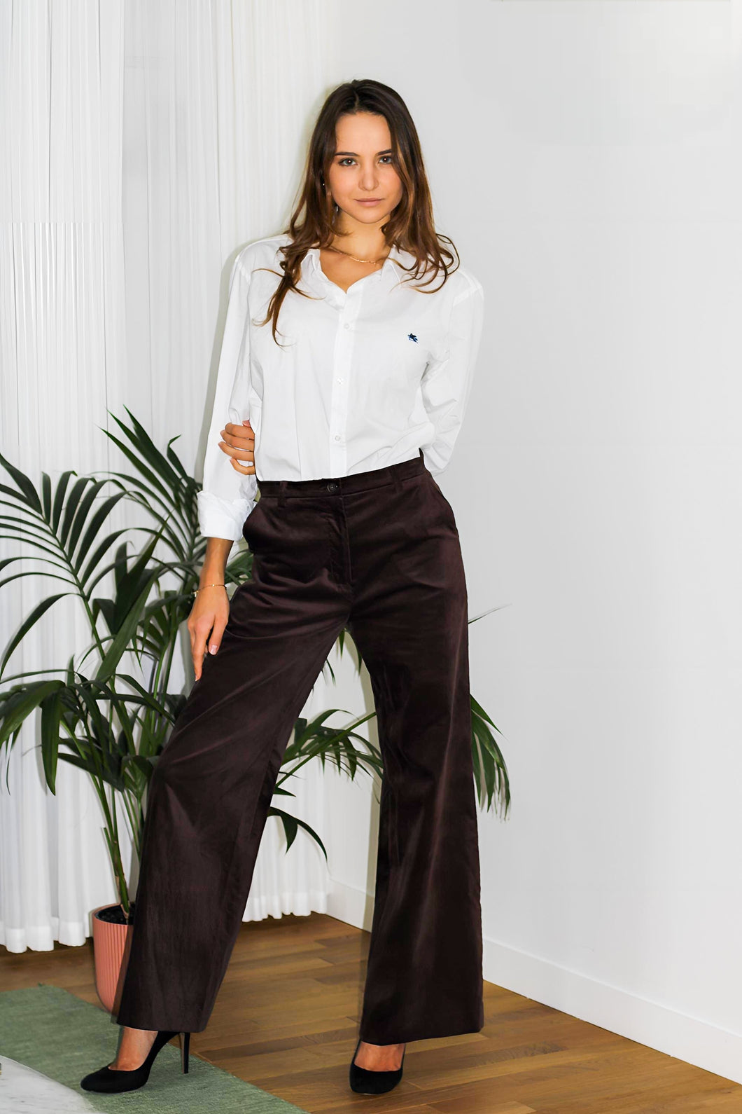 Pantalon Agathe - Marron Foncé Rive Gauche