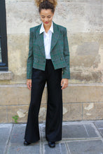 Upload image to gallery, Short Jacket Victoire - Green plaid l'île Saint-Louis

