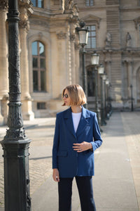 Veste Oversize Mathilde - Bleu Foncé Fontainebleau