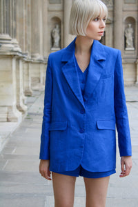 Veste oversize Mathilde - Bleu Royal Limoges