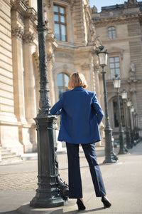 Mathilde Oversize Jacket - Dark Blue Fontainebleau