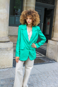 Mathilde oversized jacket - Vert Bercy