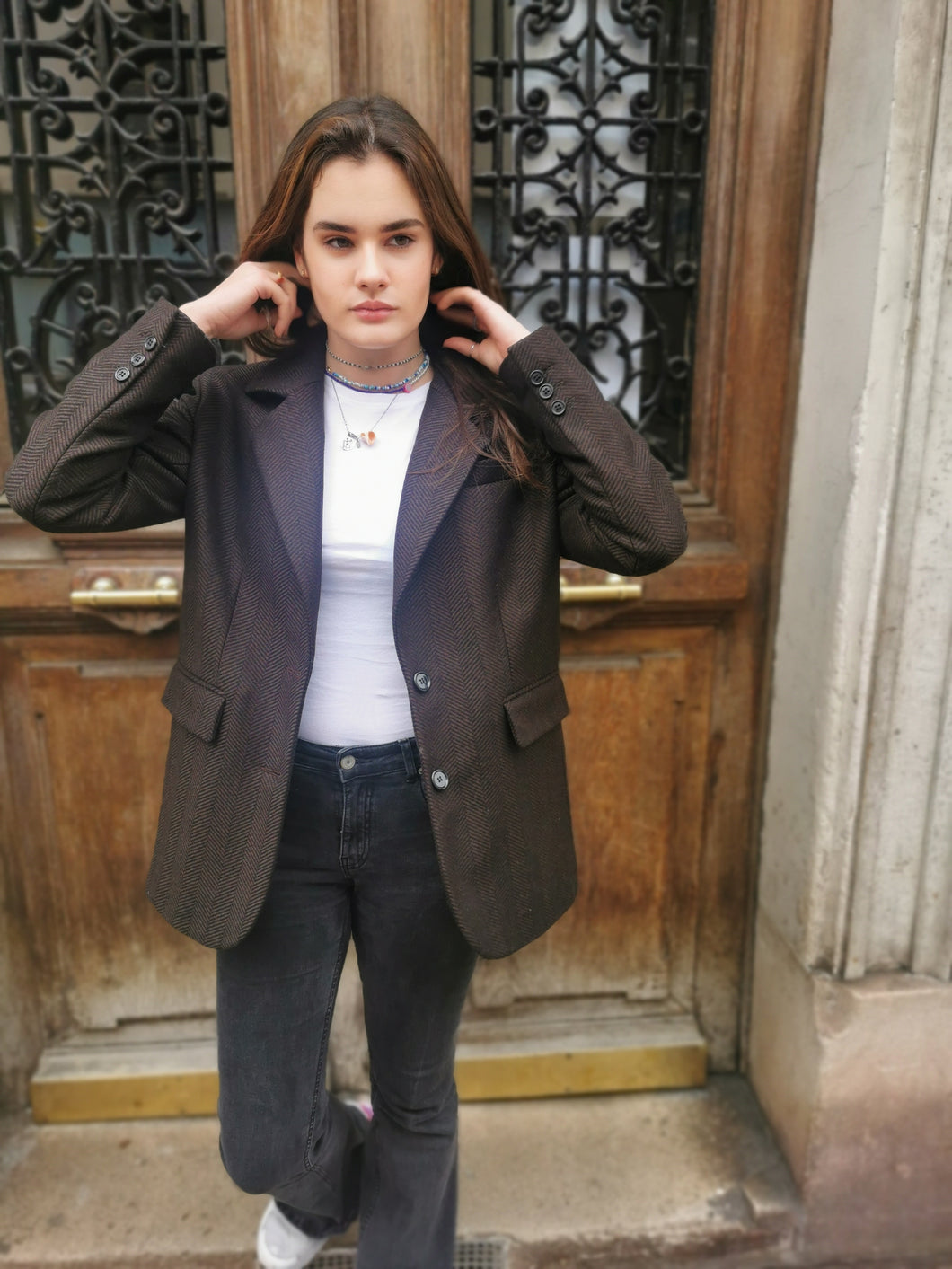 Veste oversize Mathilde - Marron foncé de Payne