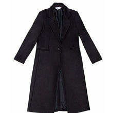 Upload image to gallery, Black wool coat for women
