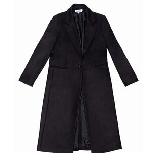 Manteau femme noir en laine