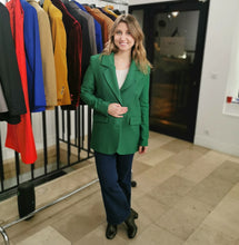 Charger l'image dans la galerie, Blazer Oversize Mathilde en laine - Vert de Lyon
