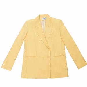Louise Pastel Yellow Double-breasted Jacket from Nice
